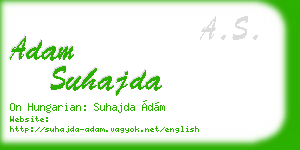 adam suhajda business card